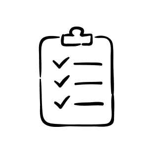 Illustration: check list on a clipboard
