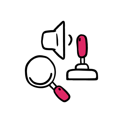 Illustration: various assistive technologies: screen readers, screen magnification, and alternative navigation