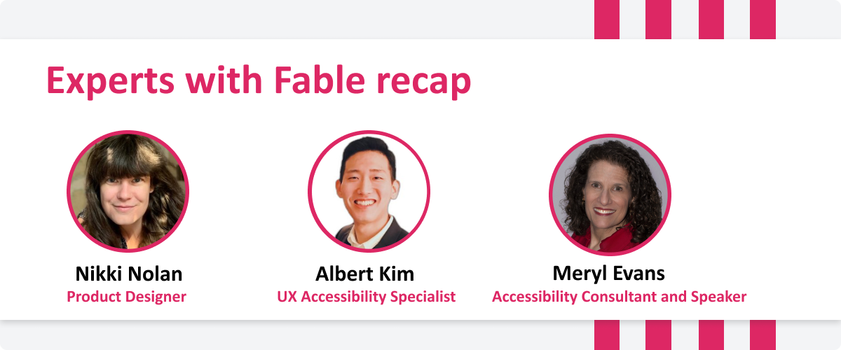 Experts with Fable recap. Laila Coulton, Xero. Sam Proulx, Fable.