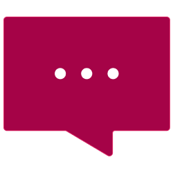 Icon of a dark pink speech bubble